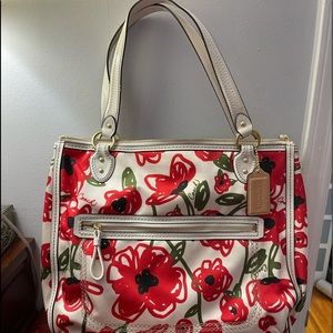 Coach tote with matching small wristlet